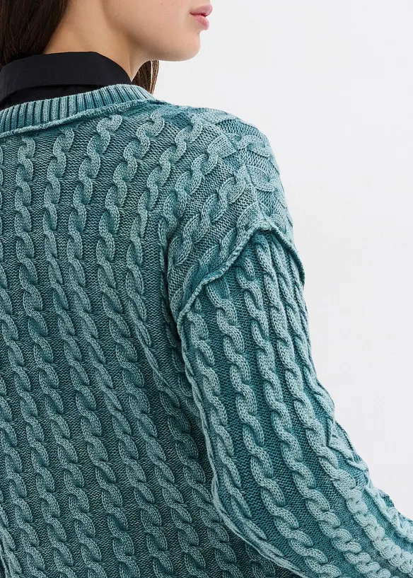 Maglione oversize in puro cotone, bonprix