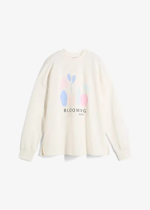 Felpa oversize in misto cotone, bonprix