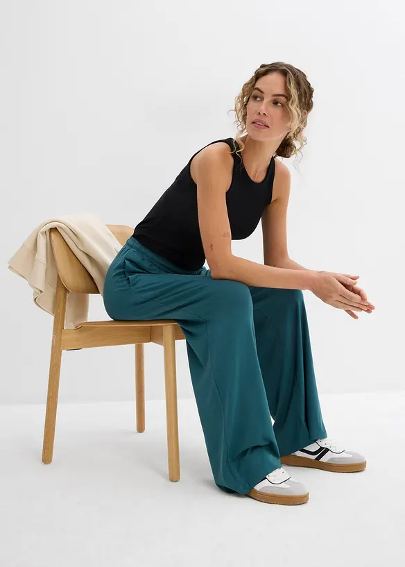 Pantaloni in jersey di viscosa fluente, bonprix