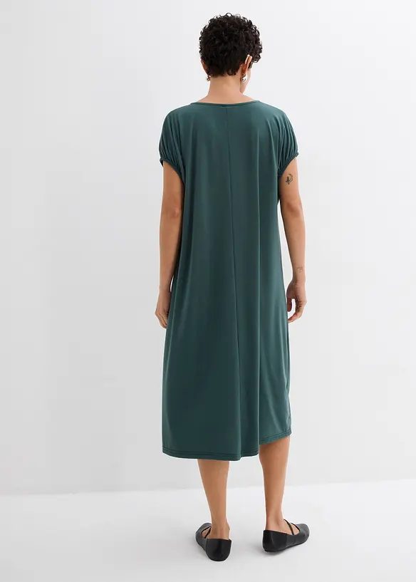 Abito in jersey di misto viscosa con scollo a V, bonprix