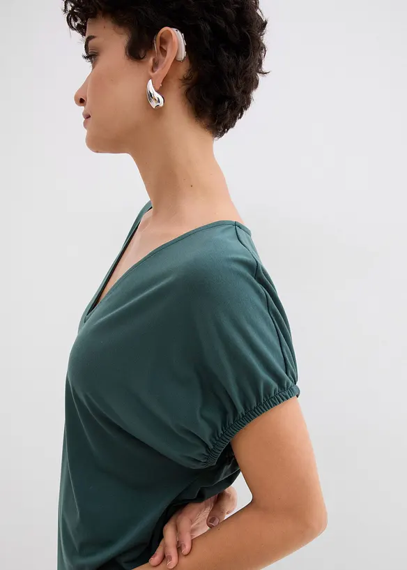 Abito in jersey di misto viscosa con scollo a V, bonprix