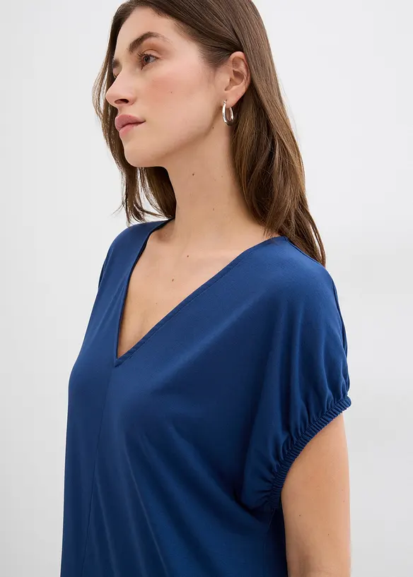 Abito in jersey di misto viscosa con scollo a V, bonprix