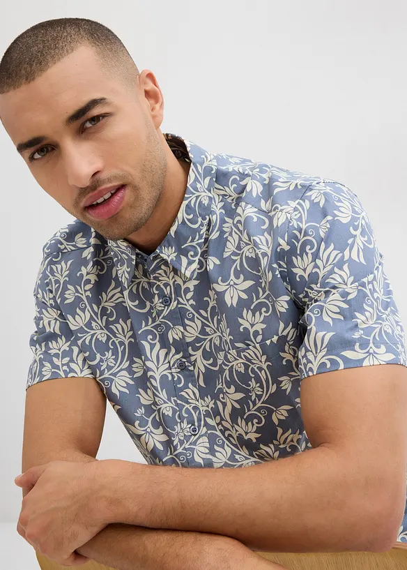 Camicia a maniche corte in puro cotone biologico, bonprix