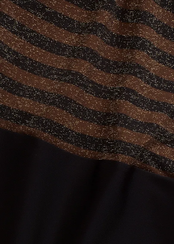 Costume intero glitterato con effetto modellante medio, bonprix