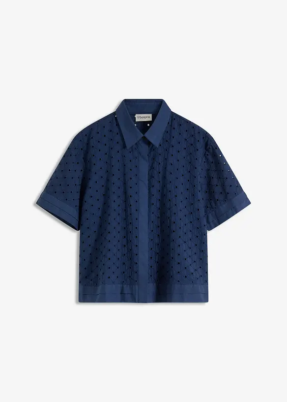 Camicetta con ricami traforati, bonprix