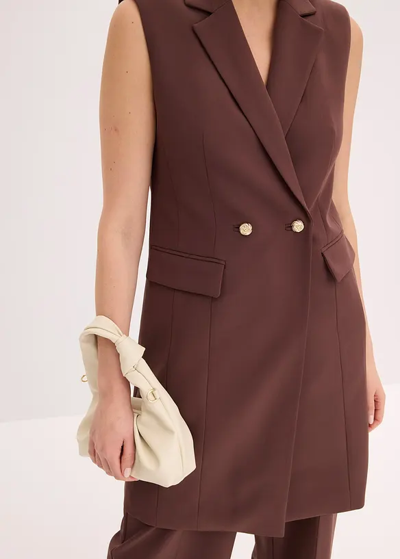 Gilet lungo stile blazer, bonprix