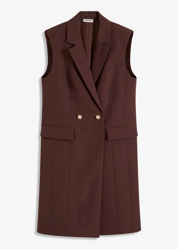 Gilet lungo stile blazer, bonprix