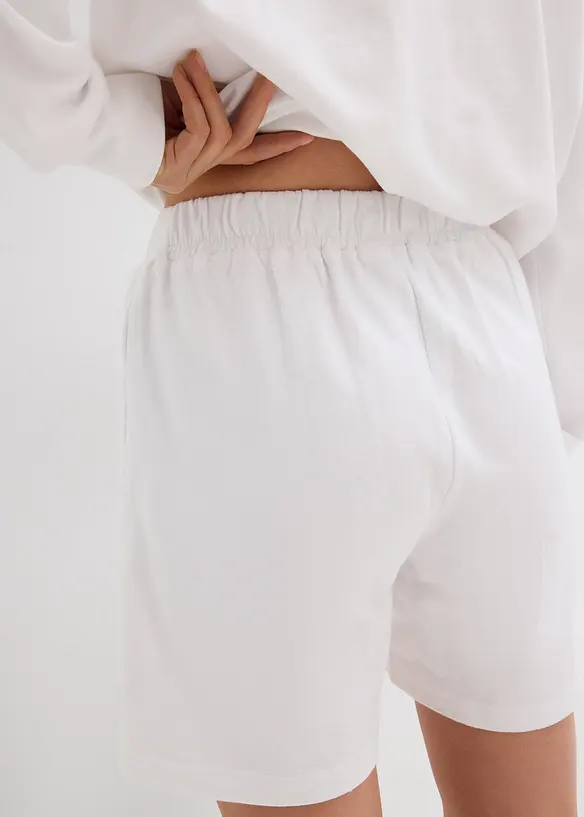 Shorts in felpa con ricami, bonprix