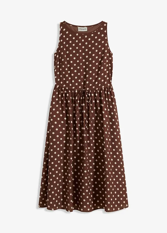 Abito midi con laccetto da annodare, bonprix