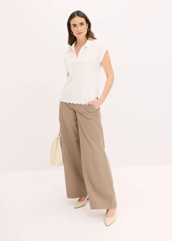 Polo con pizzo, bonprix