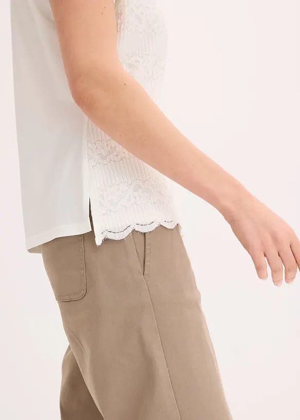 Polo con pizzo, bonprix