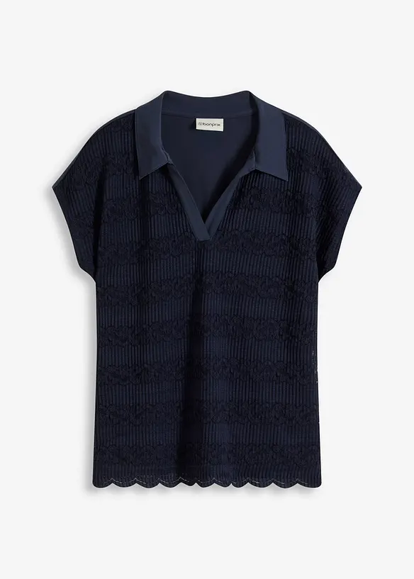 Polo con pizzo, bonprix