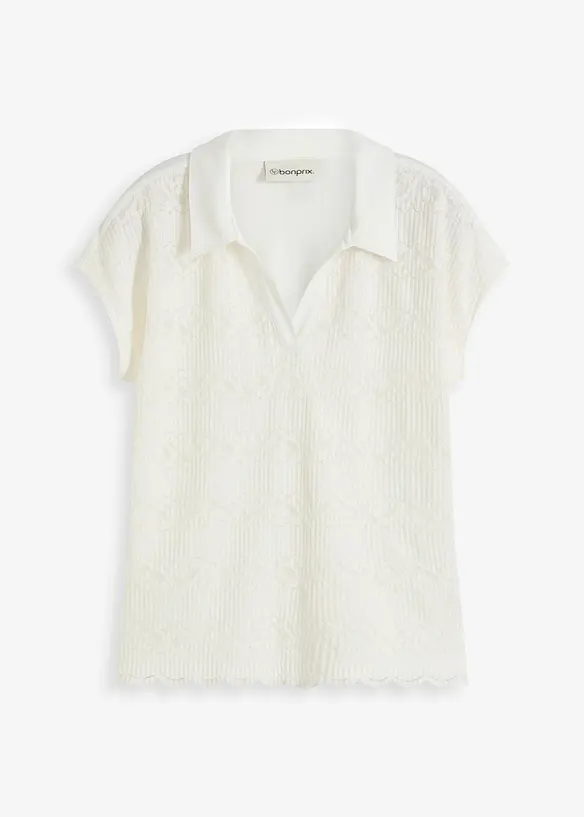 Polo con pizzo, bonprix