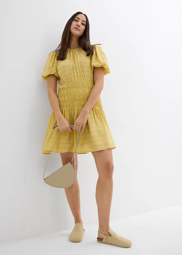 Miniabito con inserto smock, bonprix