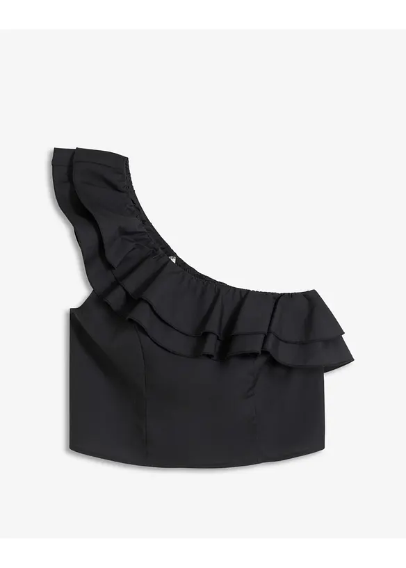 Blusa con volant, bonprix