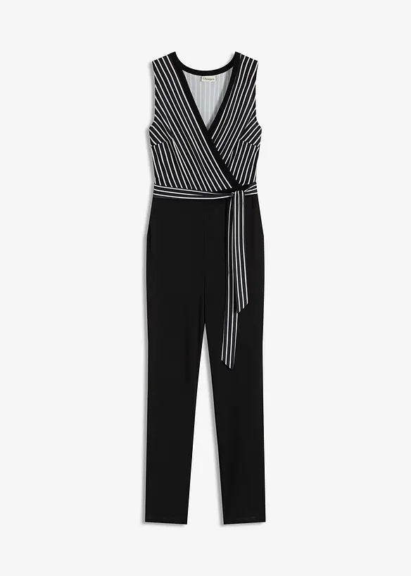 Tuta elegante in jersey a righe, bonprix
