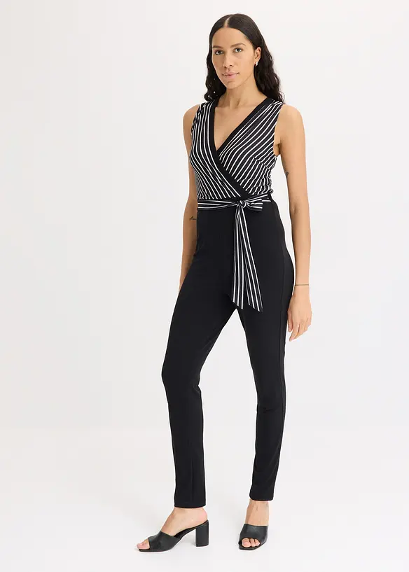 Tuta elegante in jersey a righe, bonprix