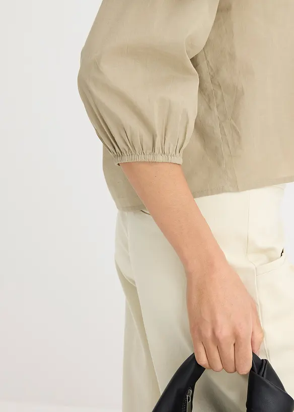 Blusa leggera con volant, bonprix