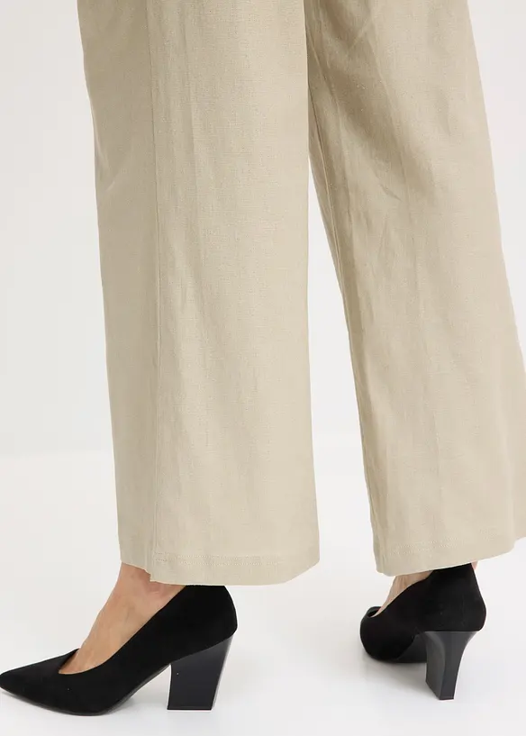 Pantaloni a palazzo in lino, bonprix