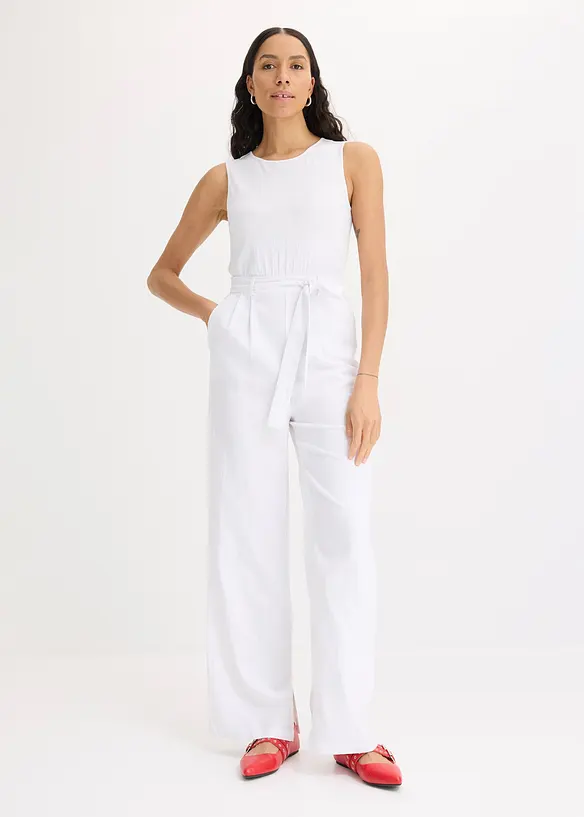 Tuta elegante in misto lino e viscosa, bonprix
