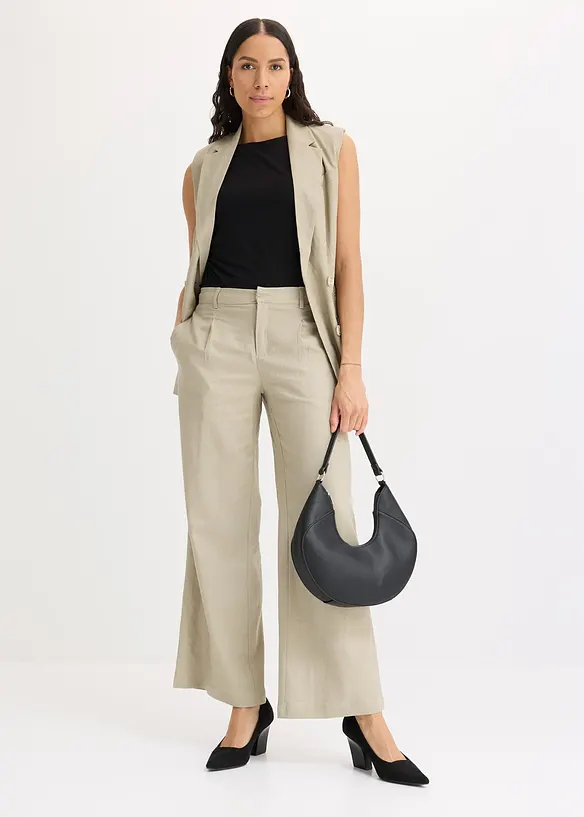 Pantaloni a palazzo in lino, bonprix