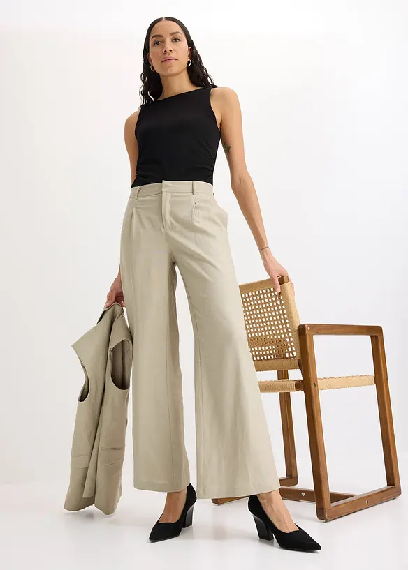 Pantaloni a palazzo in lino, bonprix