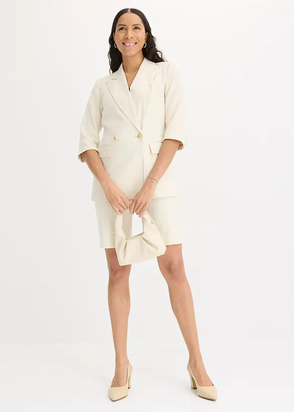 Blazer lungo con maniche a 3/4, bonprix