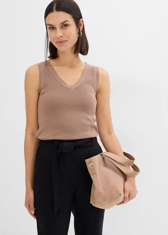 Pantaloni in misto lino e viscosa leggero, bonprix