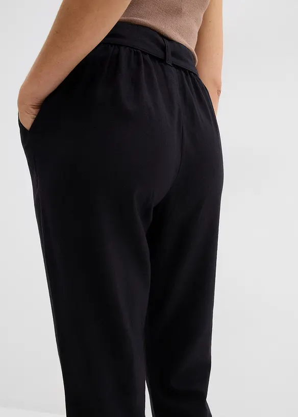 Pantaloni in misto lino e viscosa leggero, bonprix