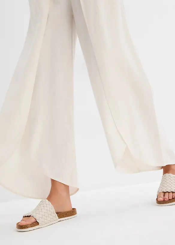 Pantaloni cropped con spacco, bonprix