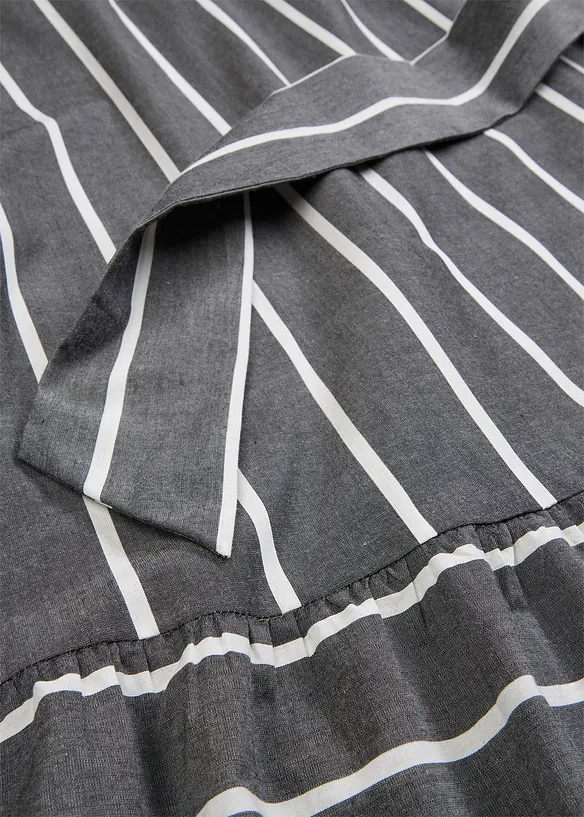 Abito midi a righe in puro cotone, bonprix