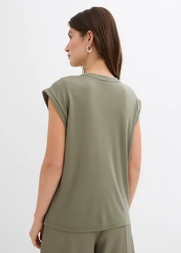 Top con spalline imbottite in misto viscosa, bonprix