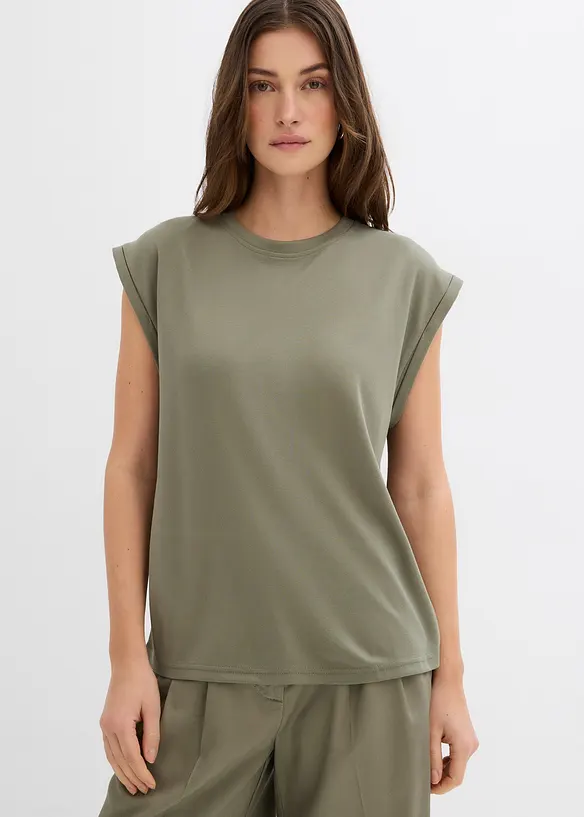 Top con spalline imbottite in misto viscosa, bonprix