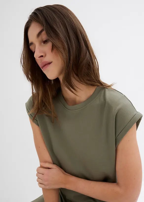 Top con spalline imbottite in misto viscosa, bonprix