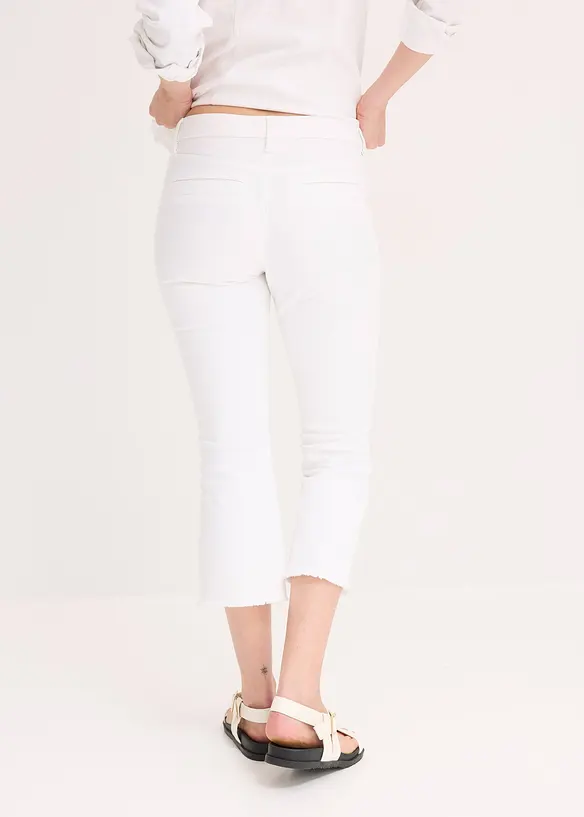 Pantaloni capri in cotone elasticizzato, bonprix