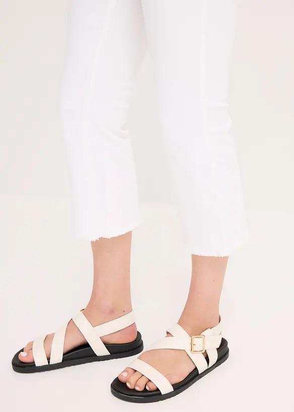Pantaloni capri in cotone elasticizzato, bonprix