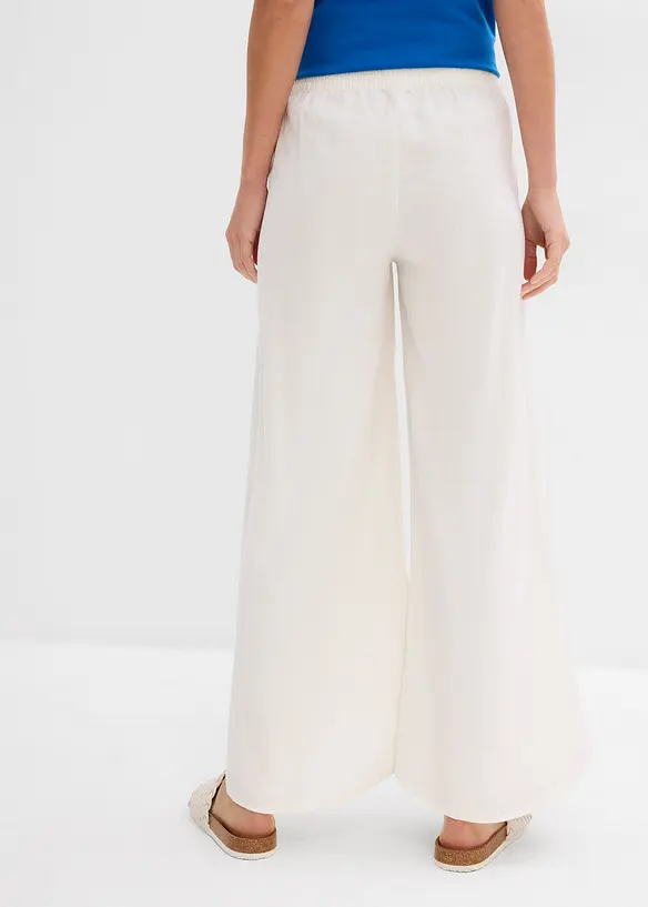 Pantaloni cropped con spacco, bonprix