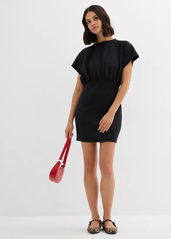 Abito in maglina con arricciatura, bonprix