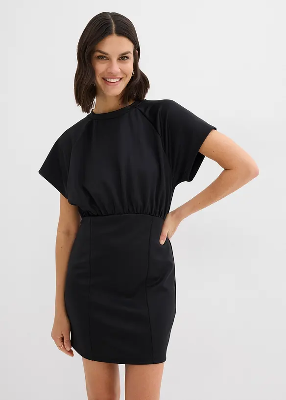 Abito in maglina con arricciatura, bonprix