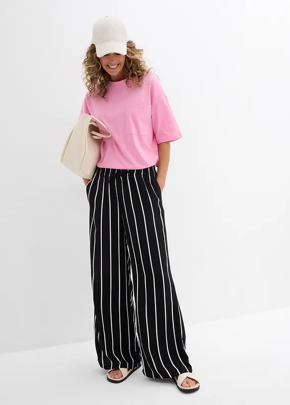 Pantaloni larghi in crêpe leggero, bonprix