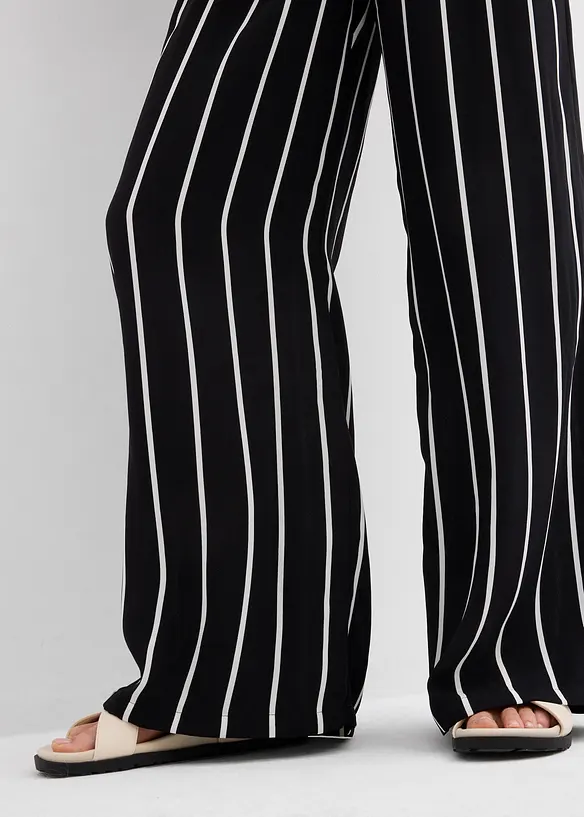 Pantaloni larghi in crêpe leggero, bonprix