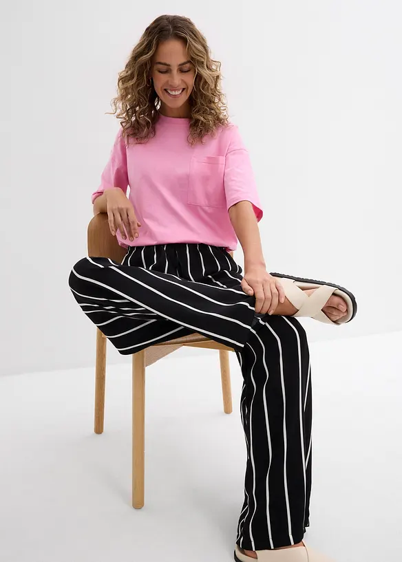 Pantaloni larghi in crêpe leggero, bonprix