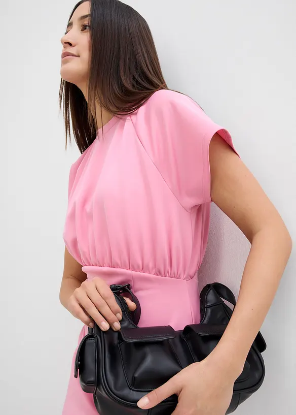 Abito in maglina con arricciatura, bonprix