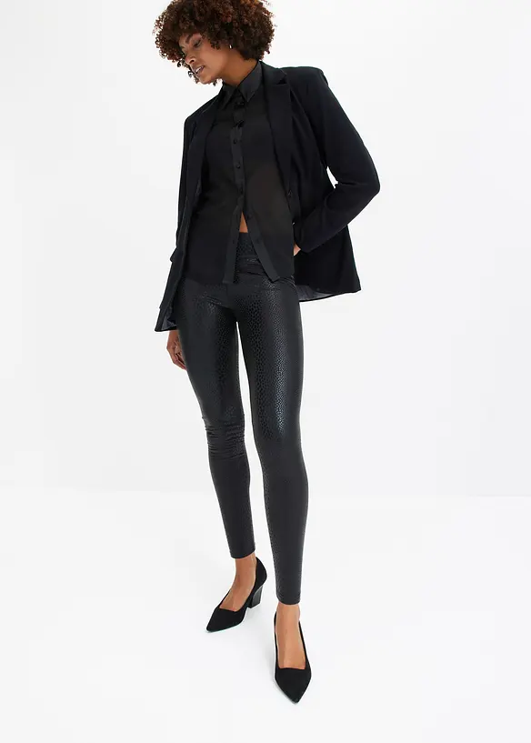 Leggings lucidi in similpelle, bonprix