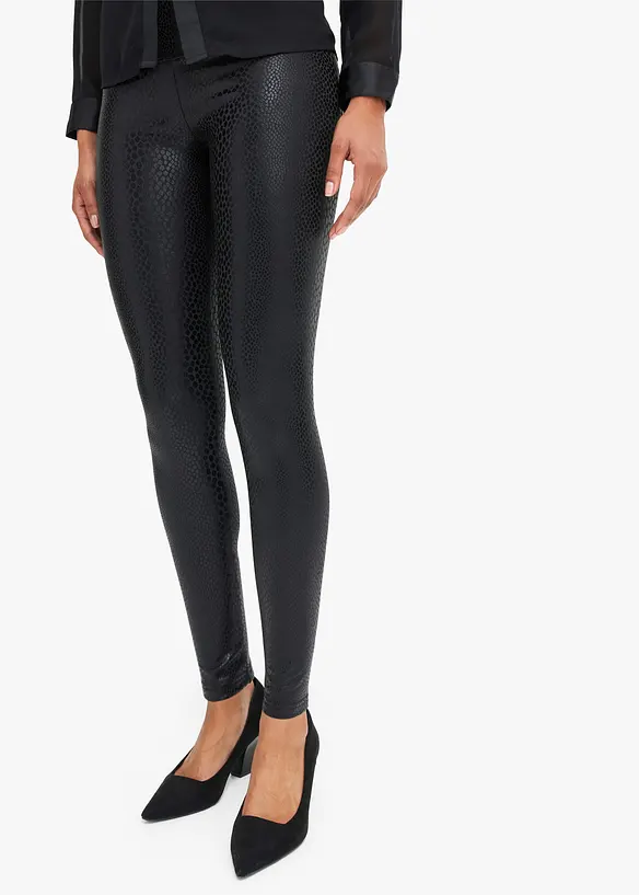 Leggings lucidi in similpelle, bonprix
