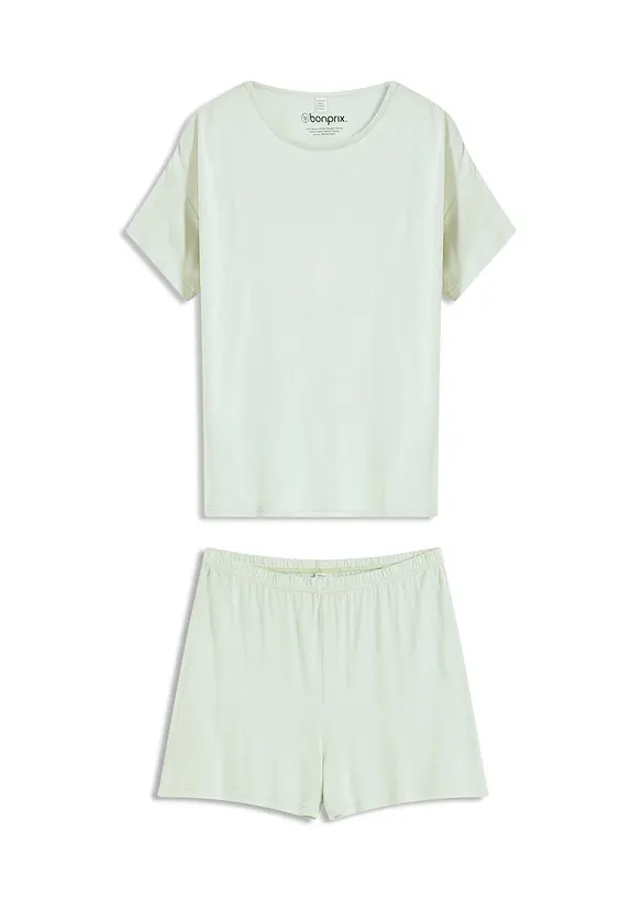 Pigiama estivo con maglia oversize in viscosa, bonprix
