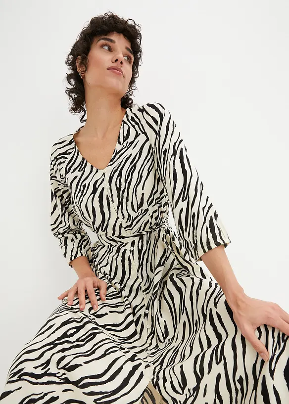 Abito midi in viscosa fluente, bonprix