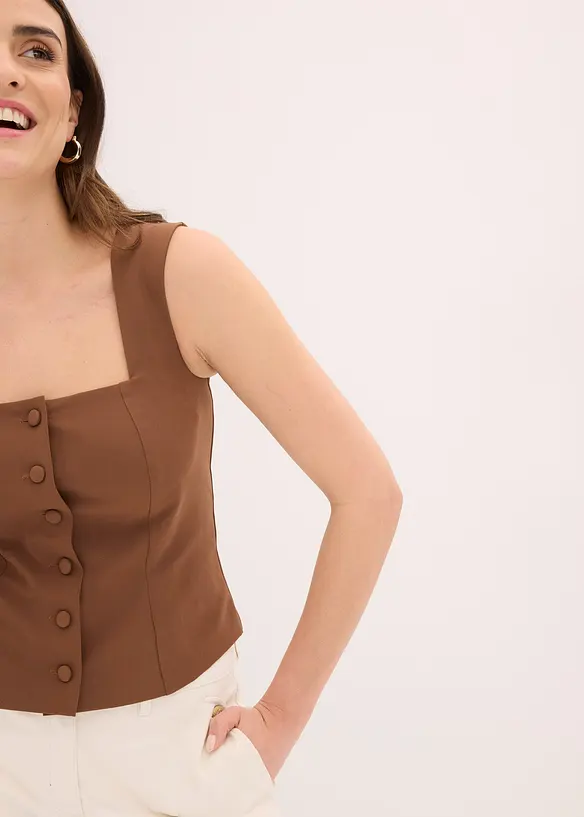 Top con bottoni, bonprix