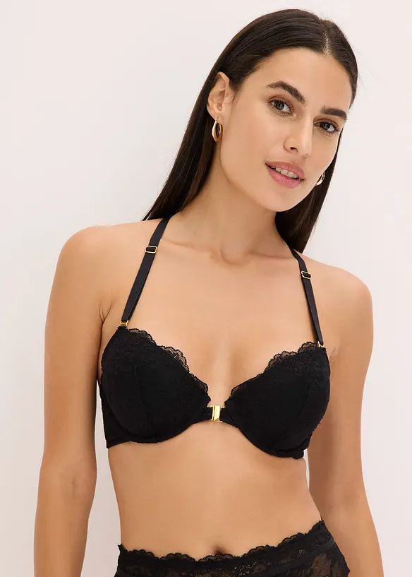 Reggiseno con coppe preformate, allacciatura sul davanti e ferretto, bonprix