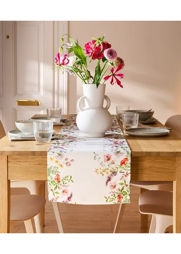 Runner tavolo con stampa floreale, bonprix
